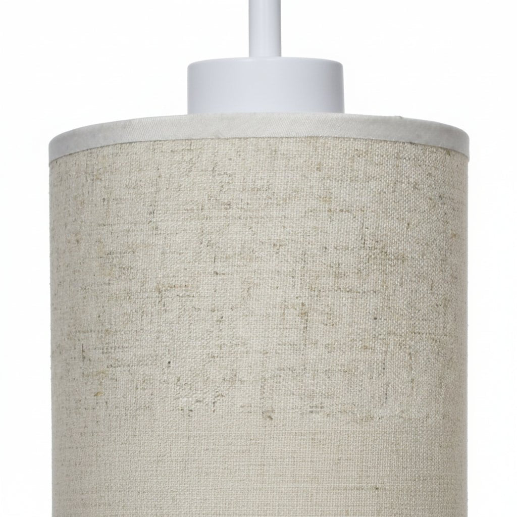 Lampa Stołowa z Abażurem Materiałowym i Drewnianymi Elementami do Oświetlenia Wnętrz