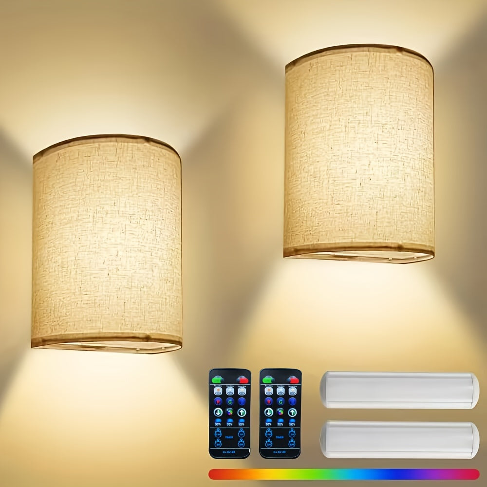Wireless wall light with remote control