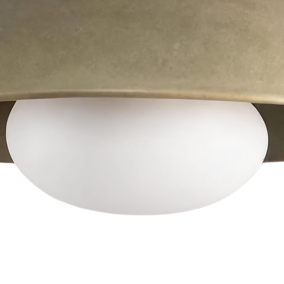 Dome ceiling light with wooden mount