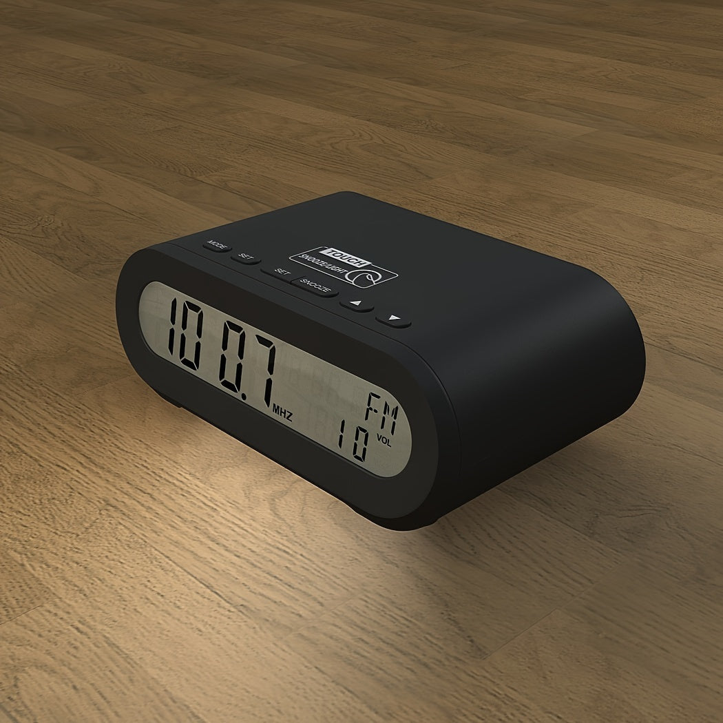 Digital alarm clock with FM radio