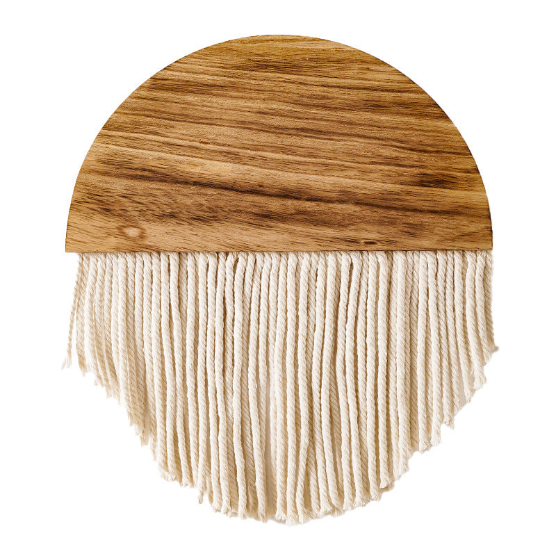 Décoration murale en macramé avec franges (2 pièces)
