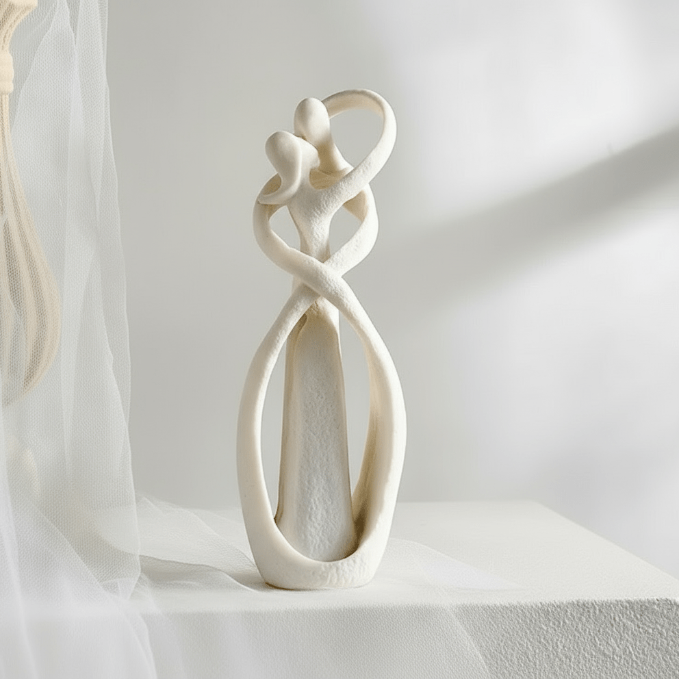 Rzeźba Dekoracyjna Ceramiczna 25 cm Abstrakcyjna Eternal Embrace