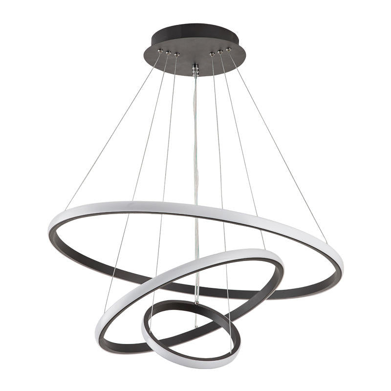 Lampa sufitowa LED z trzema pierścieniami i regulacją jasności do wnętrz