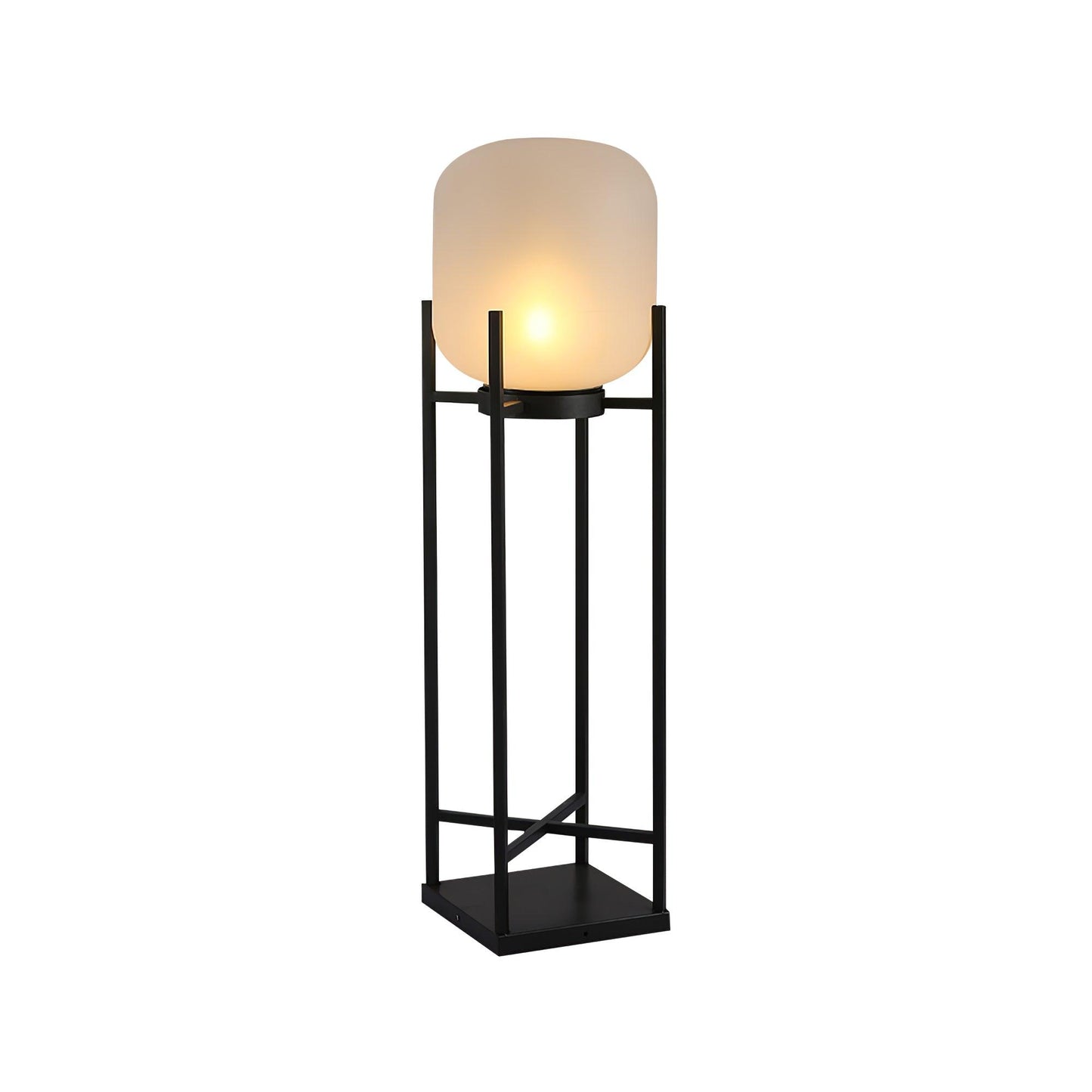 Solarna lampa stojąca LED do ogrodu ze stali nierdzewnej i szkła z automatycznym włączaniem nocnym