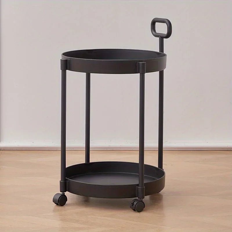 Dwupoziomowy Stolik Pomocniczy na Kółkach z Uchwytem 40 × 55 cm
