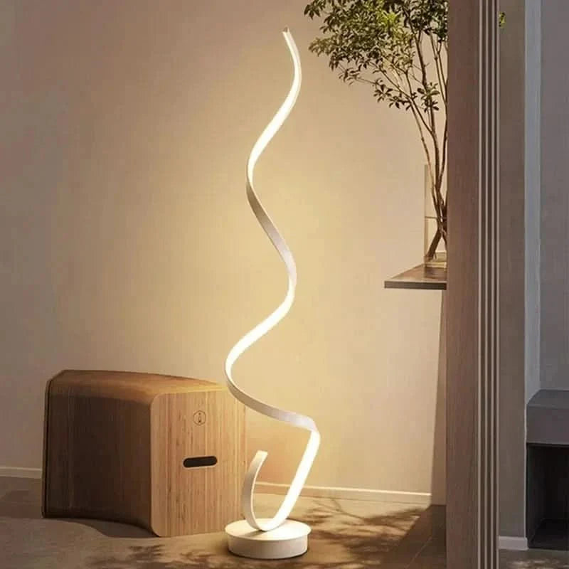 Lampa podłogowa spiralna z ściemniaczem