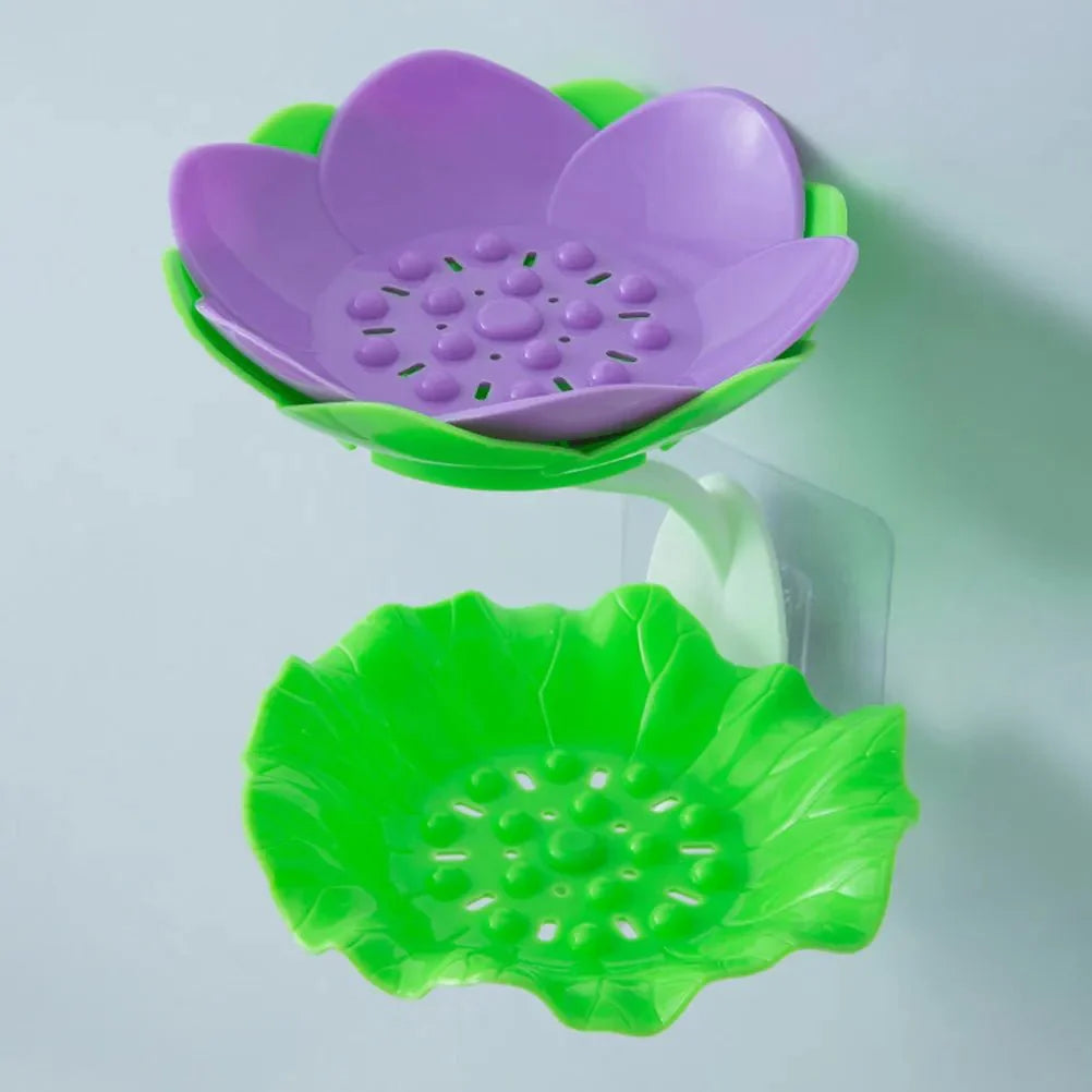 Lotus soap dish with drain hole