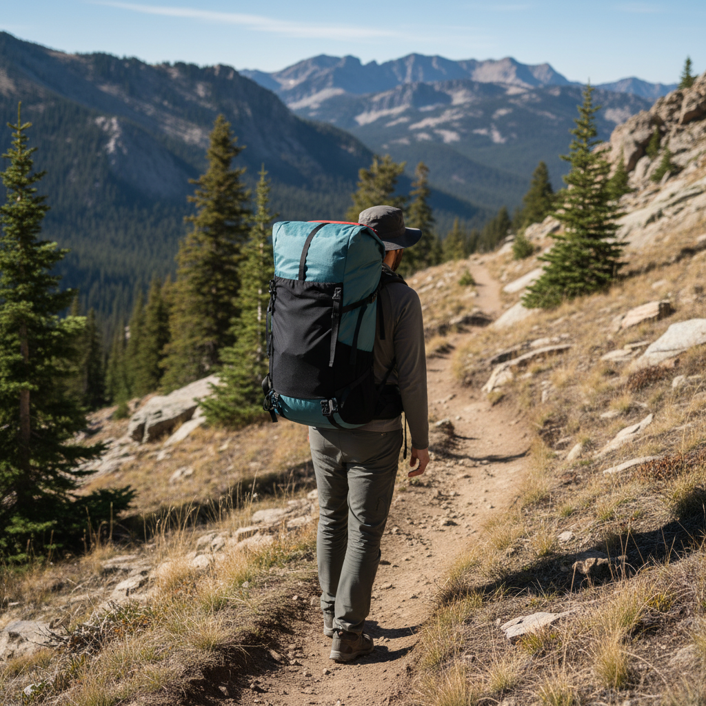 Plecak Rolltop 50 L z Nylonu Ripstop do Trekkingu i Podróży