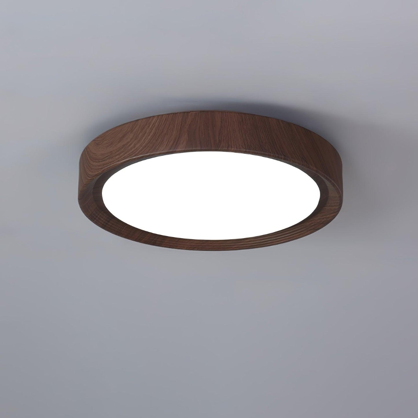 Plafonnier LED avec veinures de bois