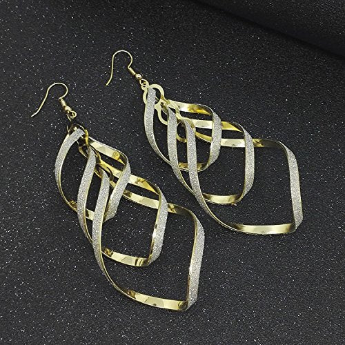 Spiral leaf motif earrings