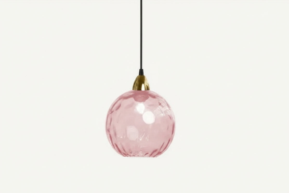 Kulista lampa wisząca szklana