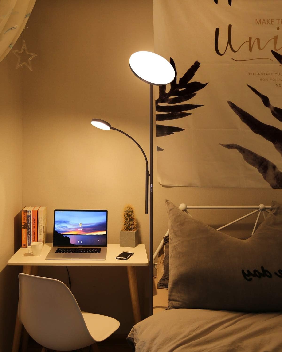 LED floor lamp with adjustable brightness