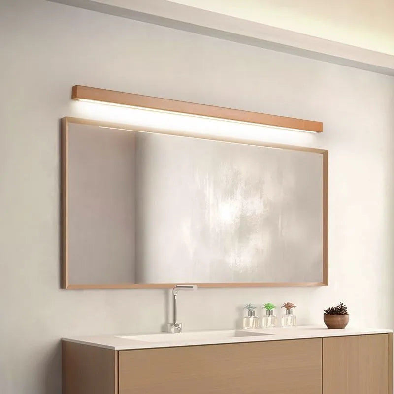 Lineární dřevěné nástěnné LED svítidlo