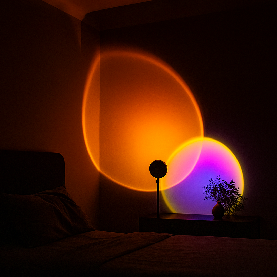 Lampa LED zachód słońca