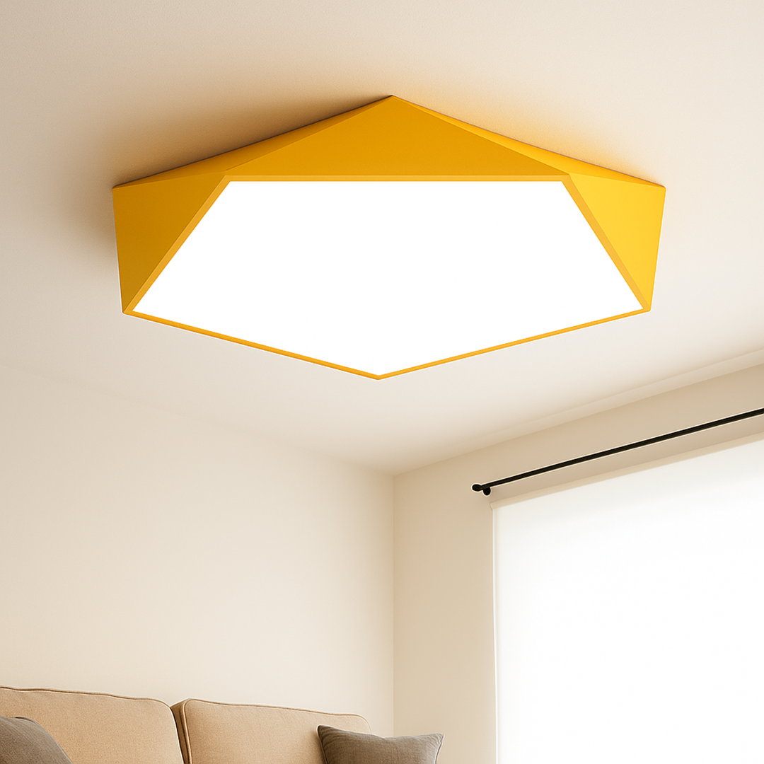 Geometric LED ceiling light