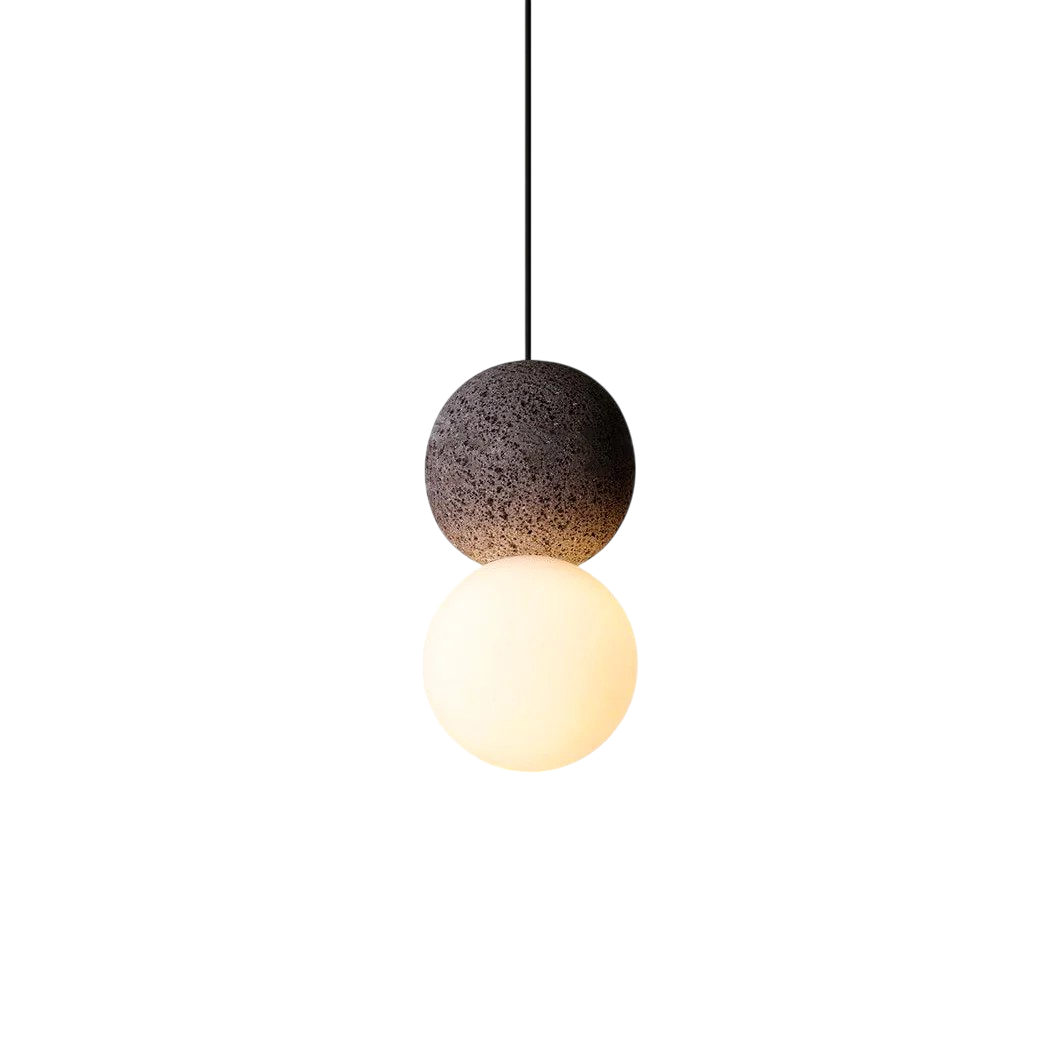 Double globe pendant lamp