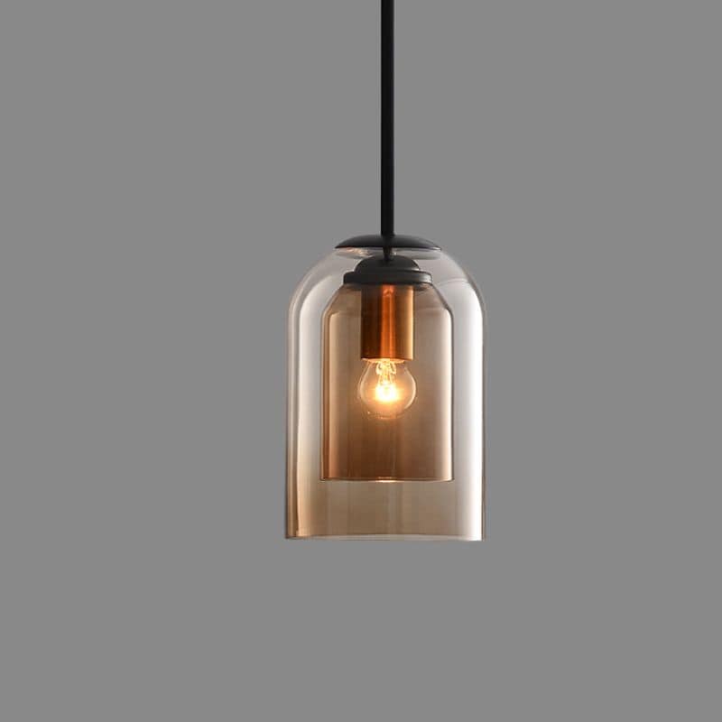 Suspension à abat-jour en verre