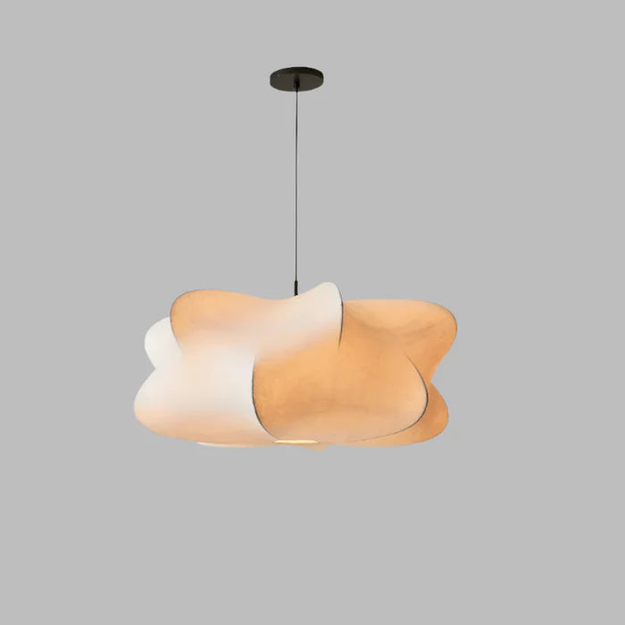 Lampa wisząca z tkaniny, organiczna
