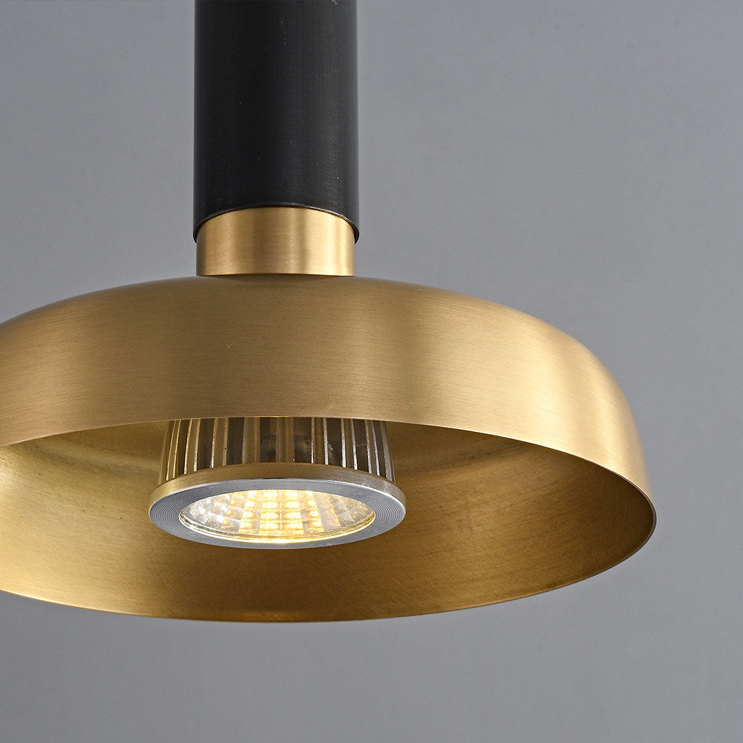 Gold and black pendant lamp