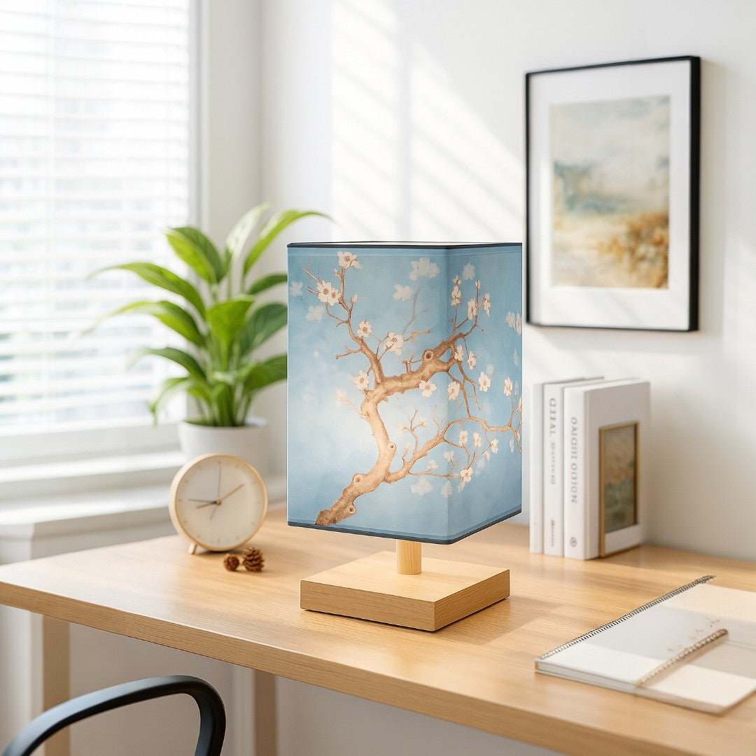Table lamp with a floral motif