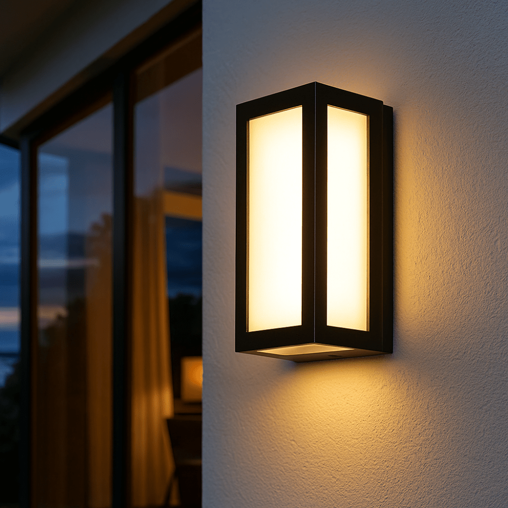 Outdoor LED wall light with sensor