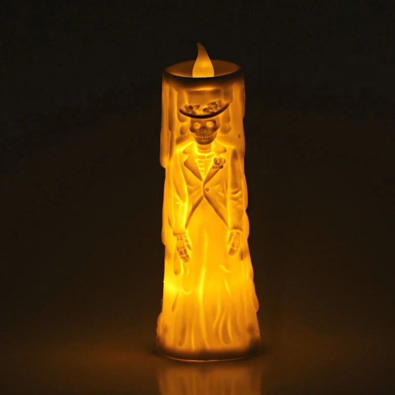 LED svíčky s kostlivci nevěsty a ženicha