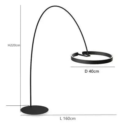 Lampa podłogowa LED w stylu skandynawskim z regulowaną wysokością i trzonkiem E27