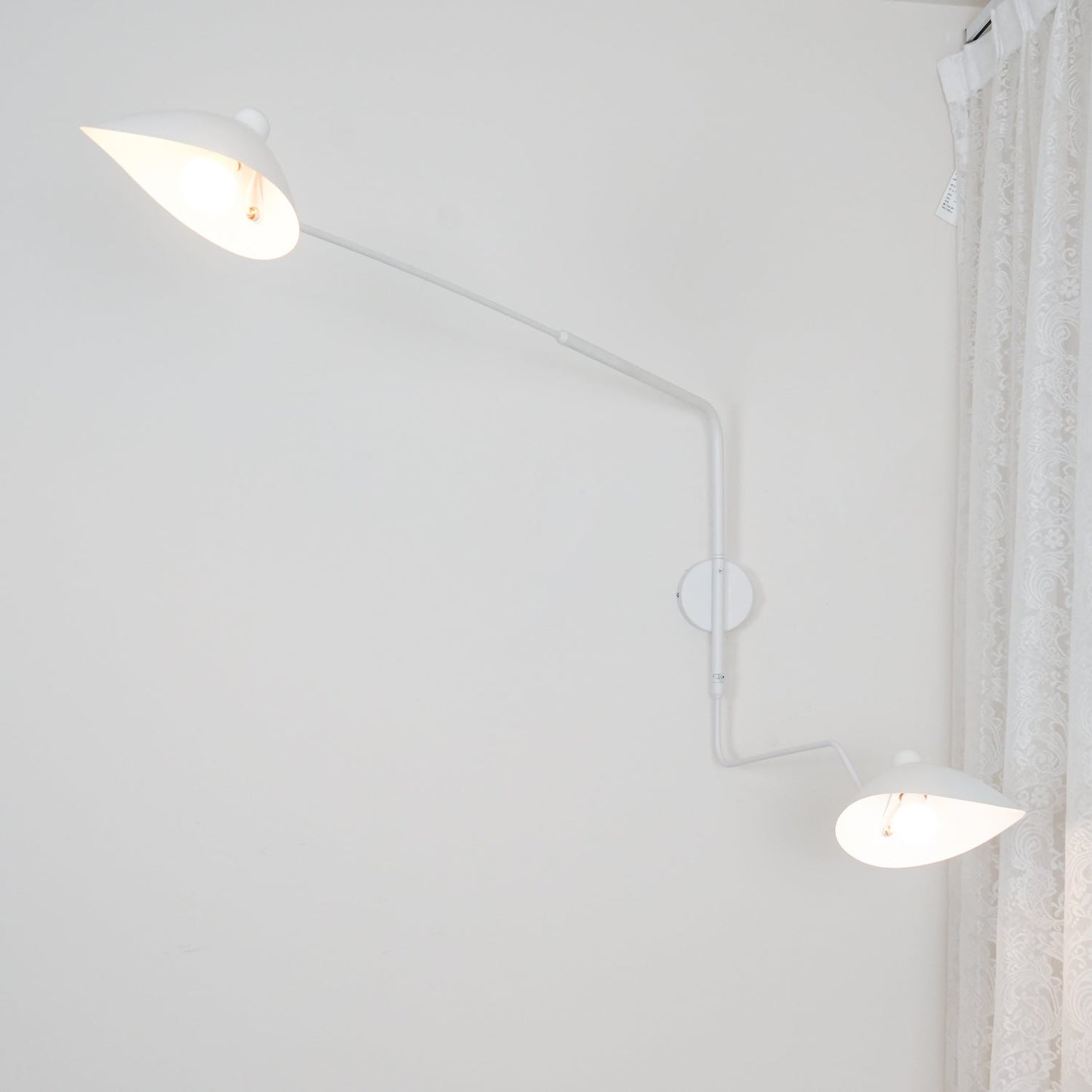 Regulowana lampa ścienna metalowa z wysięgnikiem LED E26/E27 do wnętrz
