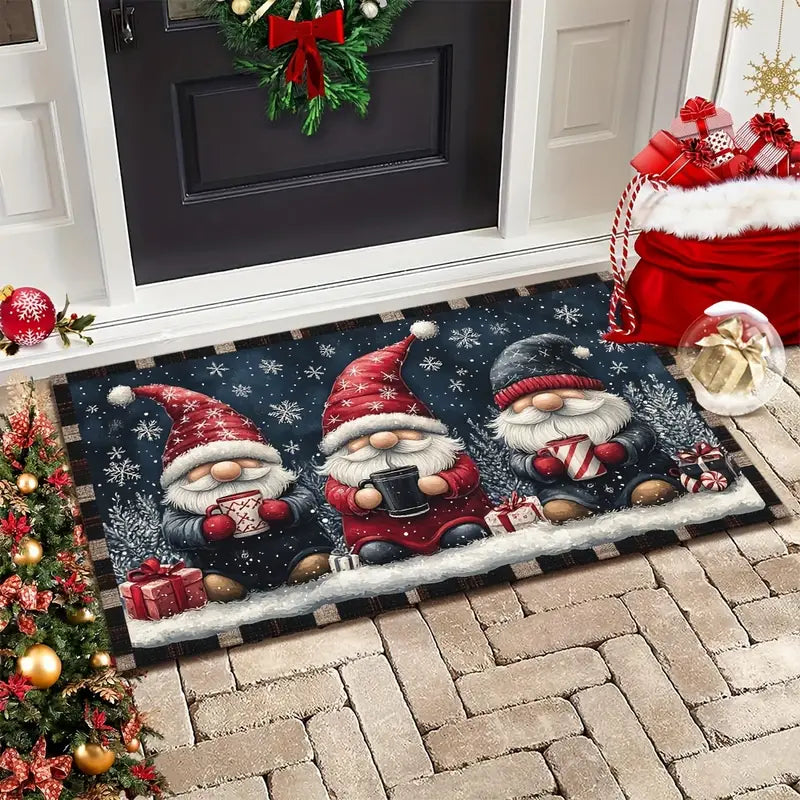 Paillasson de Noël avec des gnomes