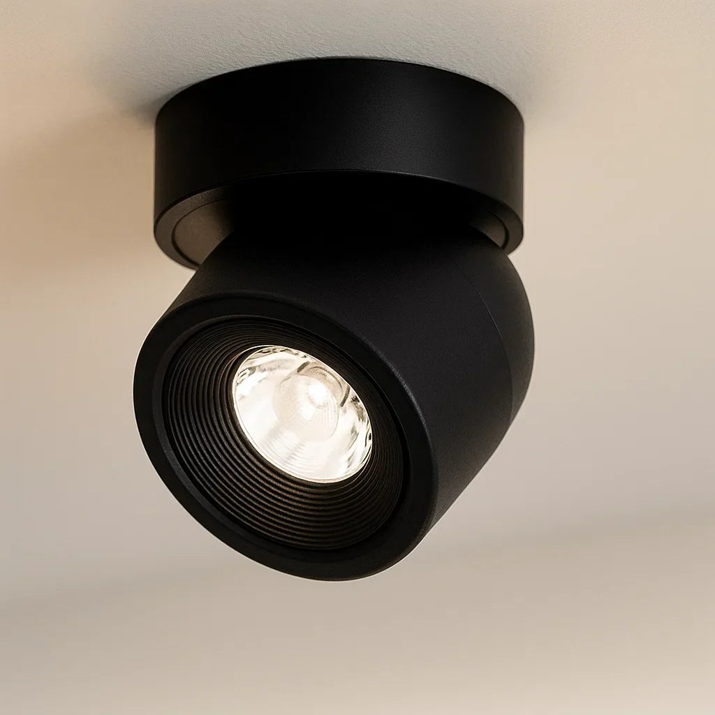 Rotating LED ceiling spotlight