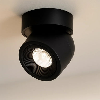 Rotating LED ceiling spotlight