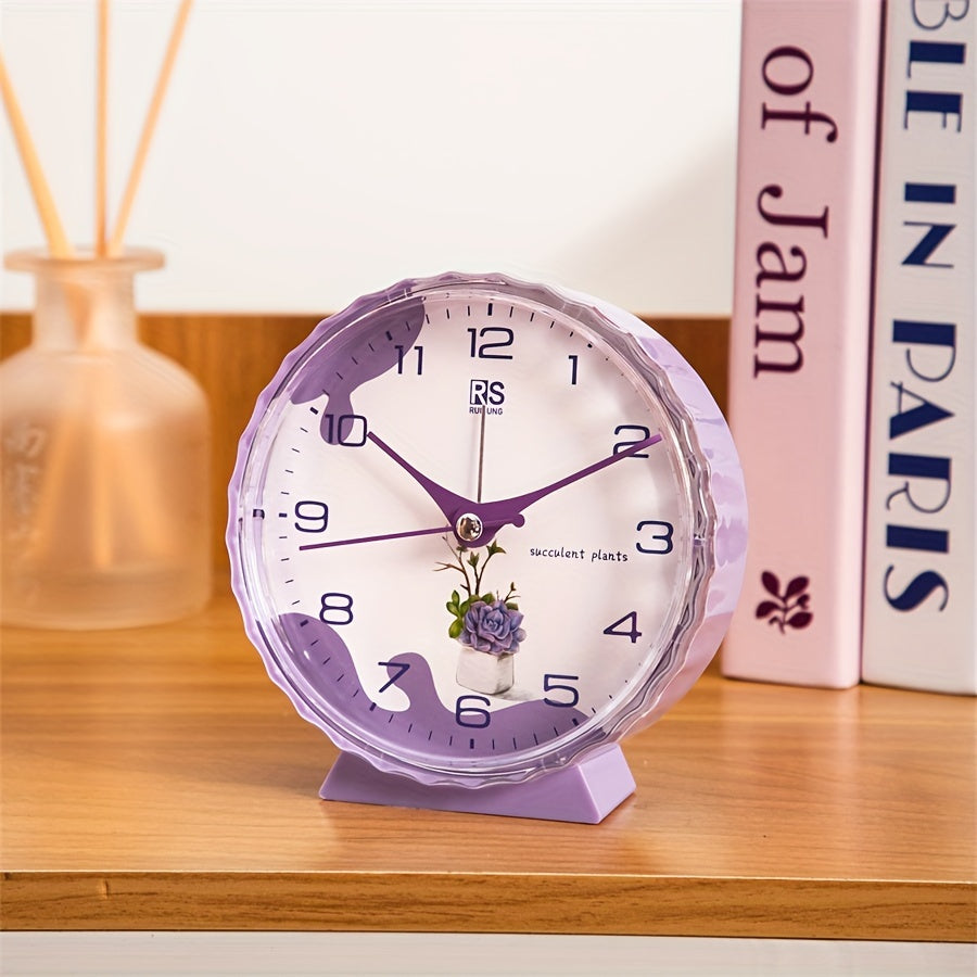 Alarm clock with a floral motif