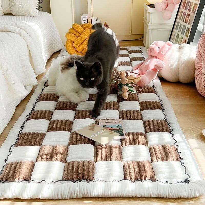 Pet blanket with a non-slip underside
