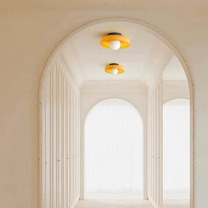 Lampa sufitowa okrągła G9 ze szkła i metalu do kuchni i salonu 220–240V