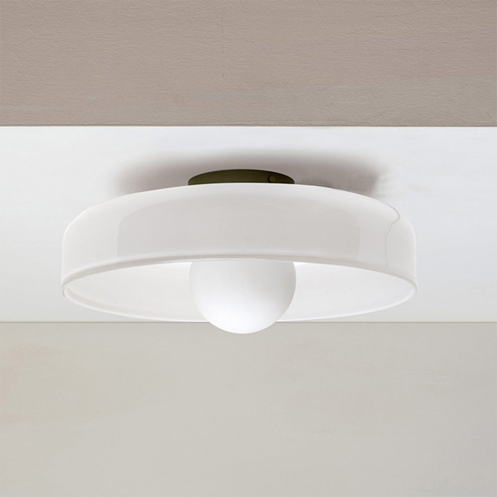 Lampa sufitowa okrągła G9 ze szkła i metalu do kuchni i salonu 220–240V