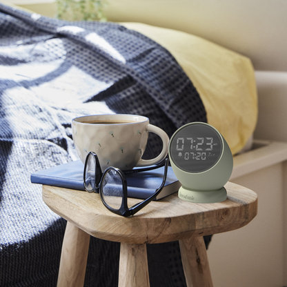 Touch alarm clock with a gyroscope