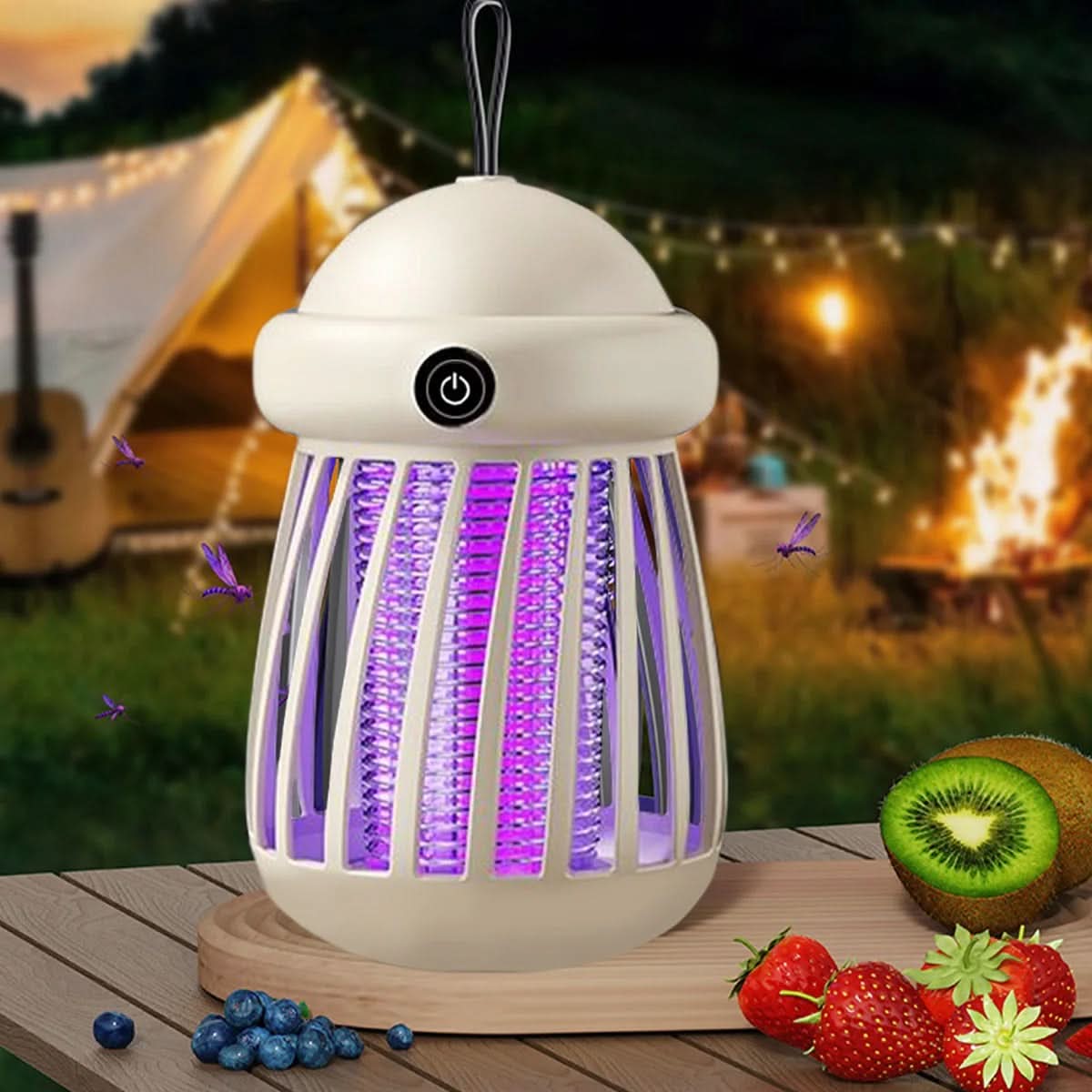 Lampa UV na Komary z Siatką Elektryczną 3000V i Ładowaniem USB