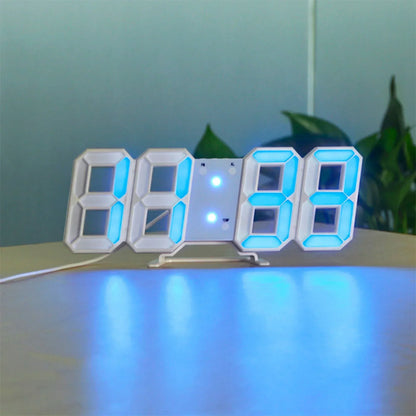 Zegar LED 3D ścienny lub stołowy