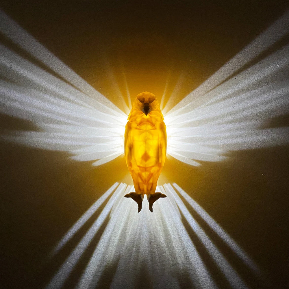 Bird-shaped LED wall light