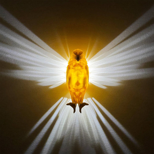 Bird-shaped LED wall light