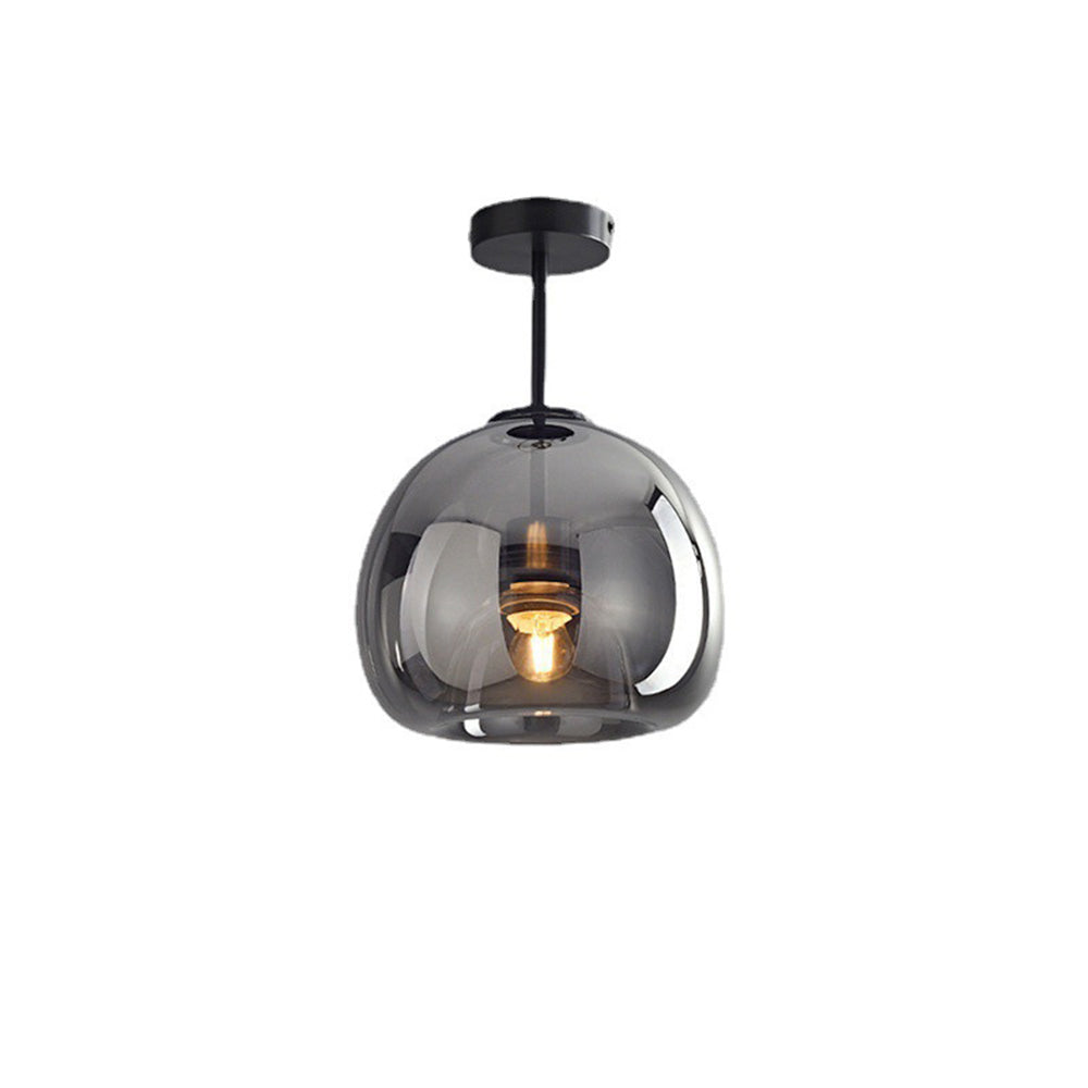 Stropní lampa ze skleněné koule