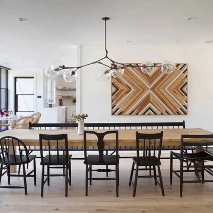 Żyrandol sufitowy E27 z kulistymi kloszami szklanymi i regulowaną wysokością do wnętrz