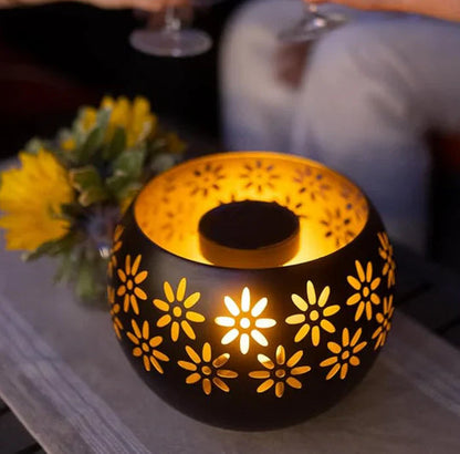 Świecznik Aromaterapeutyczny Ceramiczny z Motywem Kwiatowym i Ściemniaczem