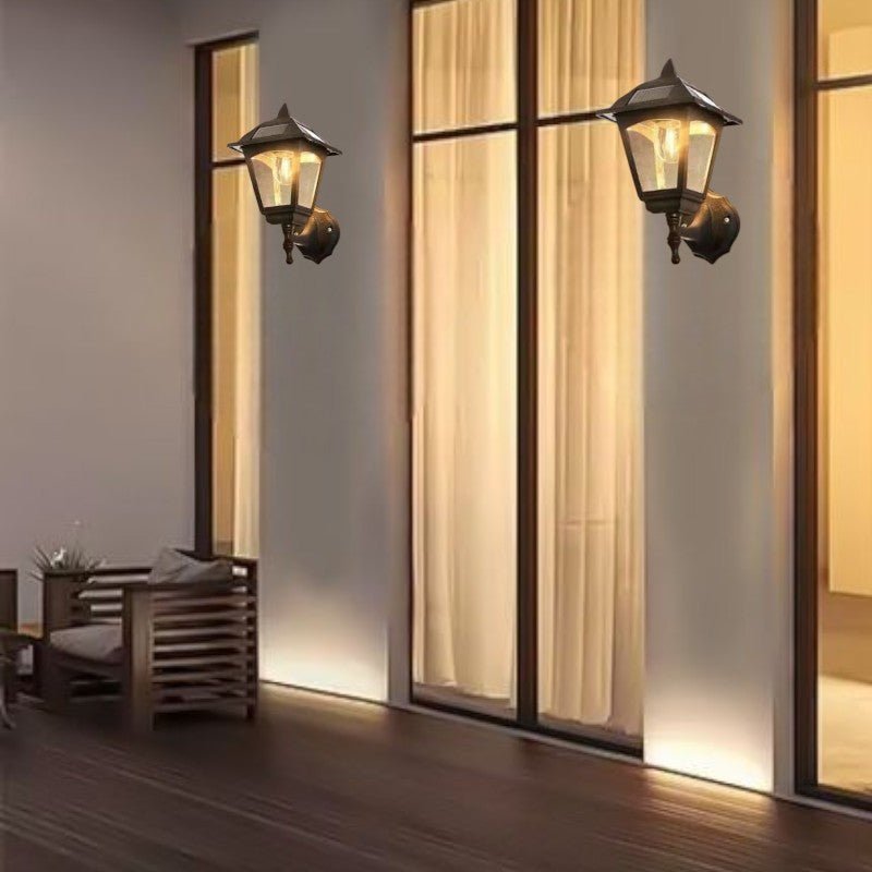 Lampa ścienna solarna LED bezprzewodowa z gwintem E27 do oświetlenia zewnętrznego