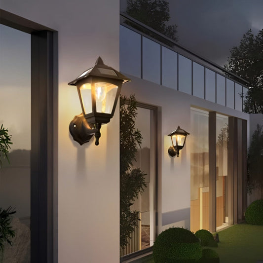 Lampa ścienna solarna LED bezprzewodowa z gwintem E27 do oświetlenia zewnętrznego