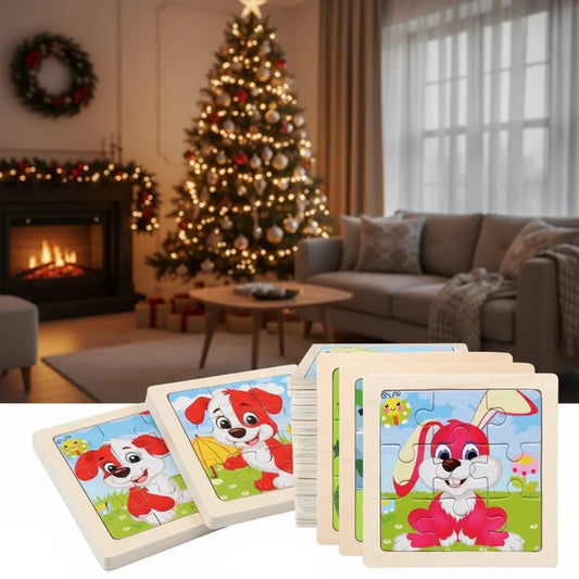 Puzzle Montessori d’animaux et de véhicules