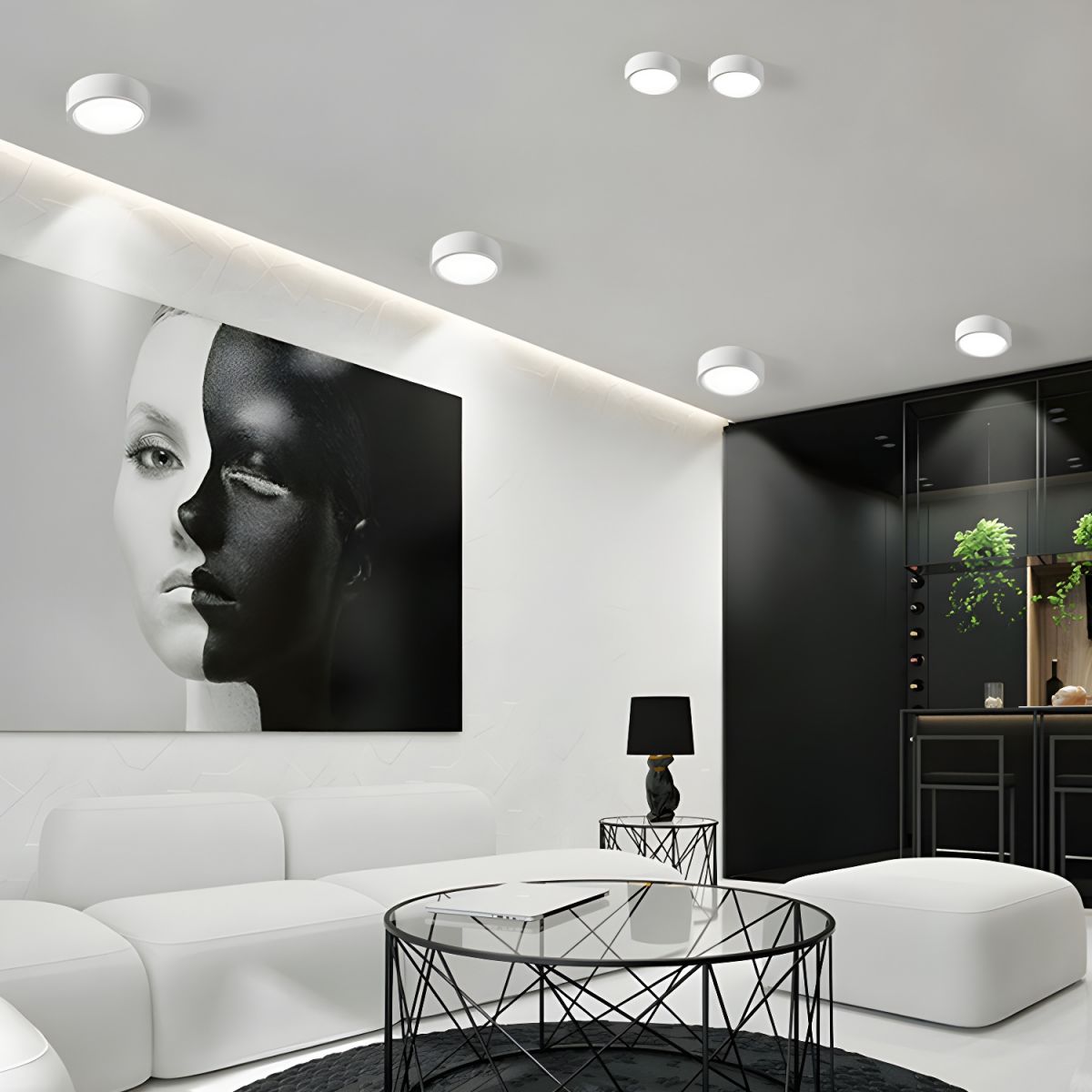 Cylindryczna lampa sufitowa LED