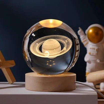 Lampka nocna LED kula z grawerem 3D i zasilaniem USB do wnętrz