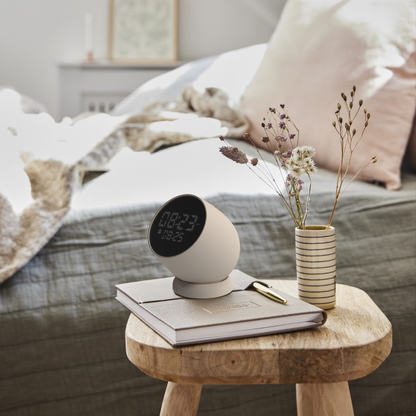 Touch alarm clock with a gyroscope