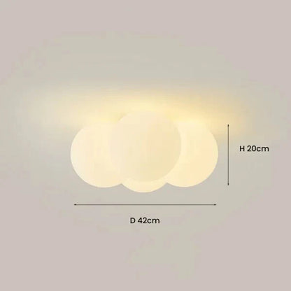 Lampa sufitowa LED w kształcie chmury z regulacją barwy światła